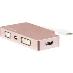StarTech USB C - DisplayPort Mini/VGA/DVI/HDMI M-F 0.3ft
