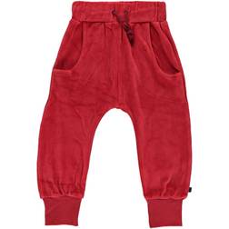 Småfolk Velour Pants - Dark Red