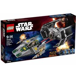 LEGO Star Wars Vader's TIE Advanced vs. A-Wing Starfighter 75150