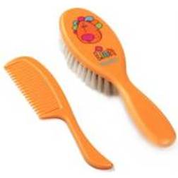 BabyOno Brosse à cheveux et peigne super doux rose clair