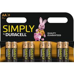 Duracell AA Simply Black 8-pack