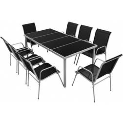 vidaXL 43306 Essgruppe, 1 Tisch einschl. 8 Stühle
