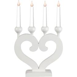 Star Trading Nusnäs White Adventsljusstake 30cm