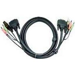 Aten USB A/2x3.5mm/DVI - USB B/2x3.5mm/DVI 5m