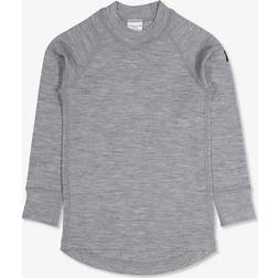 Polarn O. Pyret Thermal Merino Kids Top - Grey Melange (60379189)