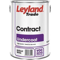 Leyland Trade Contract Undercoat Metal Paint, Wood Paint Brilliant White 5L