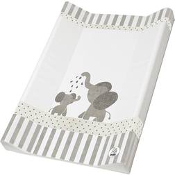 Rotho Babydesign Matelas à Langer à 2 Rebords, Dès la Naissance, Modern Elephants, Bella Bambina, White/Grey (Blanc/Gris) 50 x 70 cm, 200620001CG
