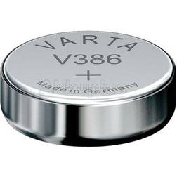 Varta V 386, Kertakäyttöinen akku, Hopea-oksidi (S) 1,55 V, 117 mAh, Hopea, 11,6 mm