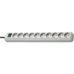 Brennenstuhl 1159350010 Multipresa con interruttore 10 scomparti Grigio luminescente Schuko 1 pz