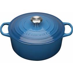 Le Creuset Marseille Blue Signature with lid 1.11 gal 9.449 "