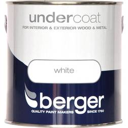 Berger Undercoat Metal Paint, Wood Paint Brilliant White 2.5L