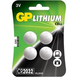 GP Batteries CR2032 Compatible 4-pack Silver