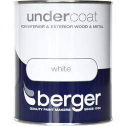Berger Undercoat Wood Paint, Metal Paint White 0.75L