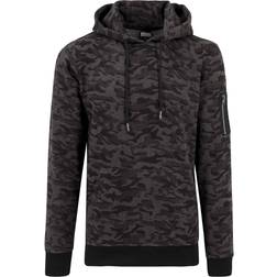 Urban Classics Sweat Camo Bomber Hoodie Dark Camo