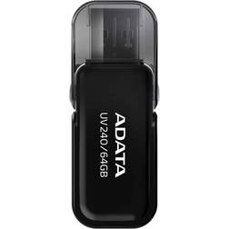 Adata 64GB UV240 Easy-Flip USB 2.0 Flash Drive (AUV240-64G-RBK)