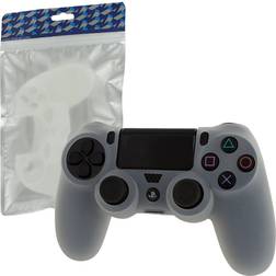 ZedLabz Controller Soft Silicone Rubber Skin Grip Cover with Ribbed Handle - Semi Clear (Playstation 4)