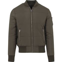 Urban Classics Basic Quilt Bomber Jacket Olive