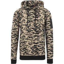Urban Classics Sweat Camo Bomber Hoodie - Wood Camo