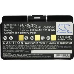 Cameron Sino Garmin GPSMAP 276 GPSMAP 276c GPSMAP 296 GPSMAP 396 GPSMAP 496 Extended 8.4V akku 2600 mAh