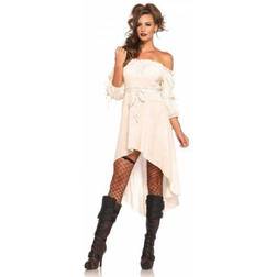 Leg Avenue Gauze Peasant Dress Ivory