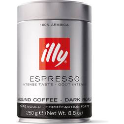 illy Ground Espresso Dark Roast Coffee 250g 1Paquete