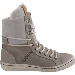 Björn Borg Wendy High Fur Hoge Sneakers - Light Grey