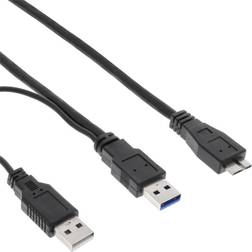 InLine 2xUSB A-USB Micro-B 3.0 1m