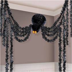 Amscan Hanging Honeycomb Spiders Black