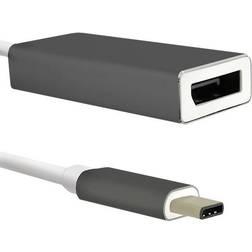 Qoltec USB C - DisplayPort M-F 0.2m