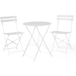 Beliani Fiori Ensemble de Bistrot, 1 Table incluse 2 Chaises