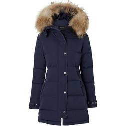 Hollies Subway Jacket - Navy/Nature (Real Fur)