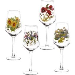 Portmeirion Botanic Garden Verre à Vin Rouge, Verre à Vin Blanc 45cl 4pcs