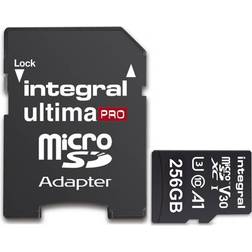 Integral UltimaPro Carte mémoire flash (adaptateur microSDXC vers SD inclus(e) 256 Go A1 Video Class V30 UHS Class 3 Class10 microSDXC UHS-I