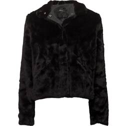 Only Faux Fur Jacket - Black