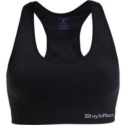 Stay in place Rib Seamless Bra - Black