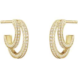 Georg Jensen Halo Earrings - Gold/Diamonds