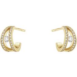 Georg Jensen Halo Gold Earrings - Gold/Diamonds