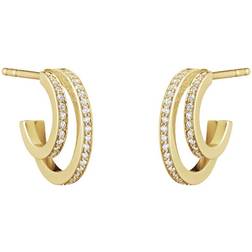 Georg Jensen Halo Earrings - Gold/Diamond