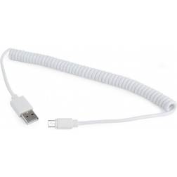 Gembird Coiled USB A - USB Micro-B 2.0 1.8m