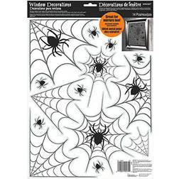 Amscan Spider Web Window Black 24-pack