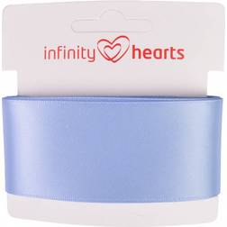 Infinity Hearts Satinband Double Sided 38mm 333 Lyseblå - 5m