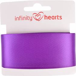 Infinity Hearts Satinband Double Sided 38mm 465 Lilla - 5m