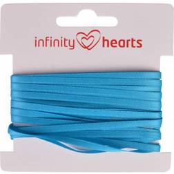 Infinity Hearts Satin Band Double Sided 3mm 325 Turquoise - 5m