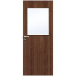 Swedoor Easy Nature G21 Walnut Skjutdörr Klarglas (92.5x204cm)