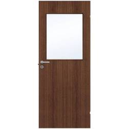 Swedoor Easy Nature G21 Walnut Skyvedør Klarglass (62.5x194cm)