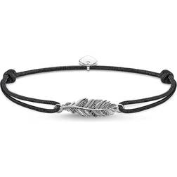 Thomas Sabo Little Secret Feather Bracelet - Silver/Black