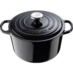 Le Creuset Black Signature Cast Iron Round med lock 5 L 25 cm