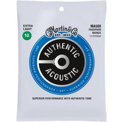 Martin MA500 Jeu de 12 cordes guitare acoustique Authentic SP Phosphore bronze Extra light 10-47