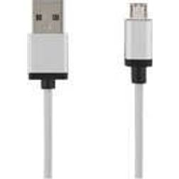 Deltaco Prime Braided USB A-USB Micro-B 2.0 1m