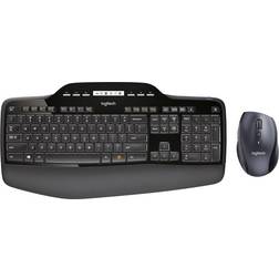 Logitech Kit Mouse Laser 1000 DPI + Tastiera Wireless Desktop MK710